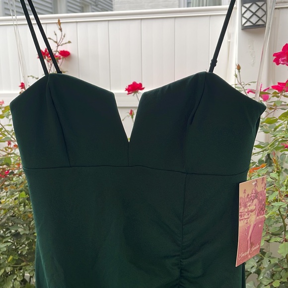 Emerald Sundae - Juniors' Notch-Neck Slit-Front Gown - Large - Picture 7 of 16